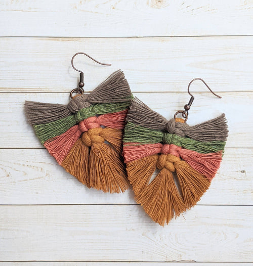 Autumn Leaves Fringe Earring | Ombre Style