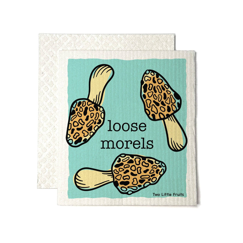 Swedish Dishcloth - Morel Mushroom  -  Reusable Dishcloth