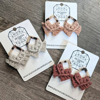 Classic Tortoise Square Post Earrings