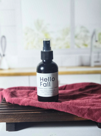 Hello Fall – Linen + Room Spray - 4 oz. Glass Bottle- Gift
