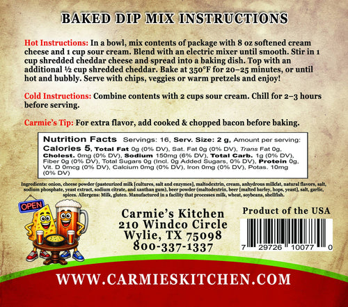 Beer Cheese Baked Dip Mix