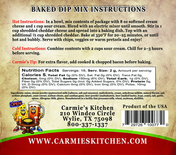 Beer Cheese Baked Dip Mix