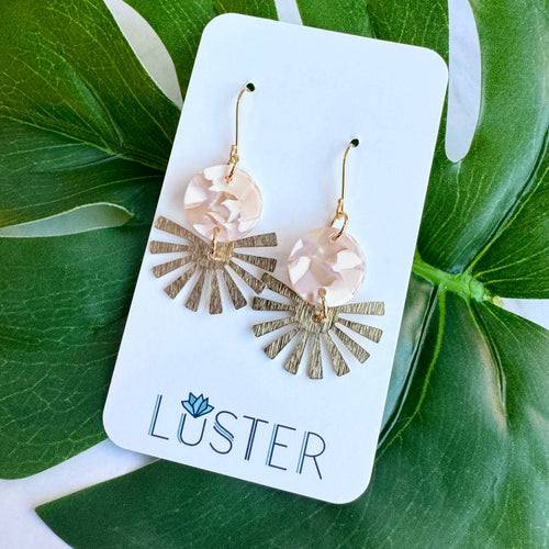 Brass + Acrylic Lightweight Statement Earrings