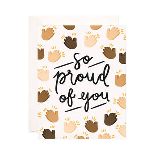 Clapping So Proud of You Greeting Card - Graduation or Congratulations Card