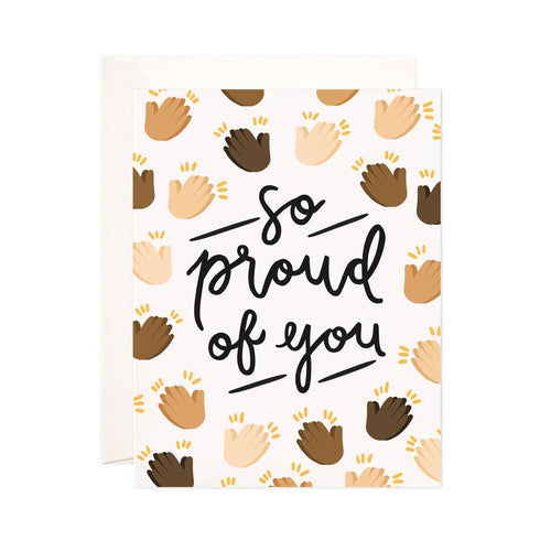 Clapping So Proud of You Greeting Card - Graduation or Congratulations Card