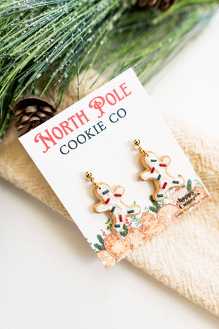 Fun Christmas Earrings | Gingerbread Sugar Cookie Earrings