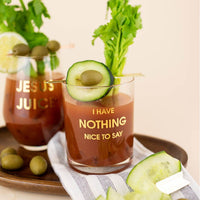 I Have Nothing Nice to Say - Gold Foil Rocks Glass