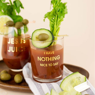 I Have Nothing Nice to Say - Gold Foil Rocks Glass