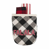 FALALA Check Towel Set with Oven Mitt - Great holiday gift for teachers, co-workers and more!