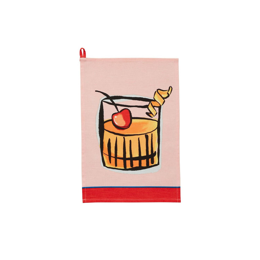 Fun Colored Trim Cocktail Towels - Great gift basket item!