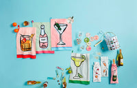 Fun Colored Trim Cocktail Towels - Great gift basket item!