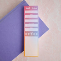 Pastel Book Review Notepad | Bookish Stationery