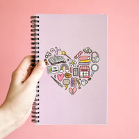 Reading Heart Reading Log Journal | Book Review Tracker