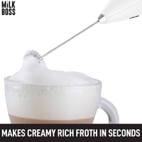 Handheld Milk Frother With Holster Stand-Milk Boss