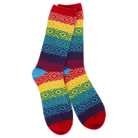 World's Softest Socks | Fun Rainbow Stripe Crew Socks