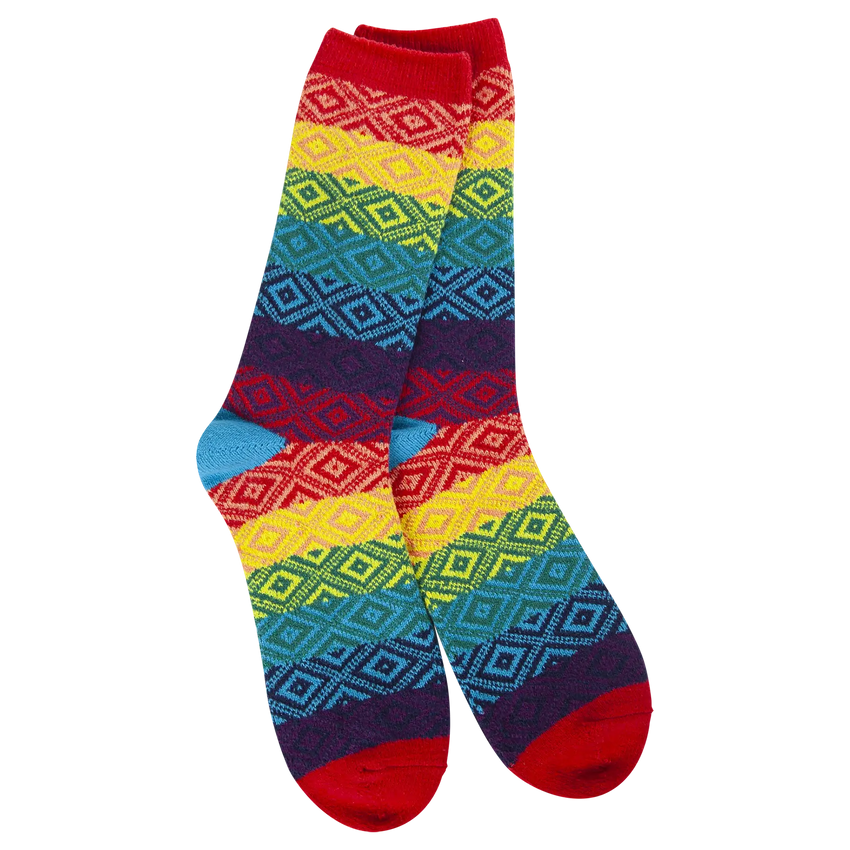 World's Softest Socks | Fun Rainbow Stripe Crew Socks