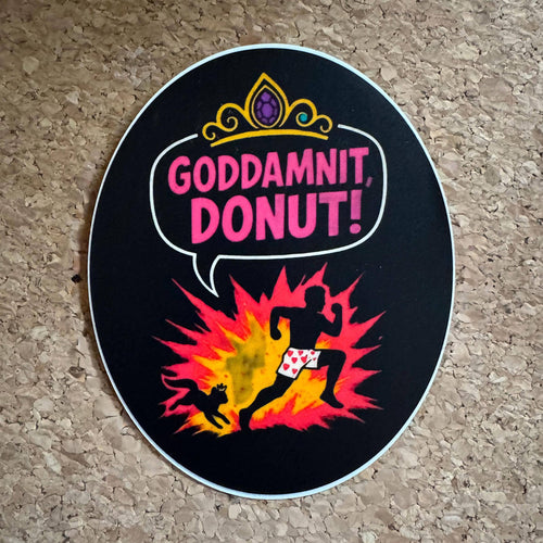 Goddamnit Donut Vinyl Sticker
