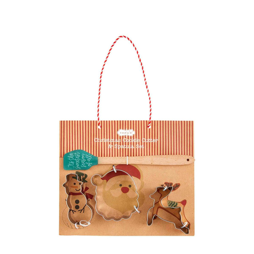 Christmas Cookie & Spatula Set - 3 Cookie Cutters!