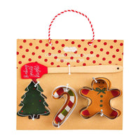 Christmas Cookie & Spatula Set - 3 Cookie Cutters!