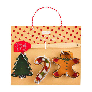 Christmas Cookie & Spatula Set - 3 Cookie Cutters!