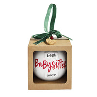 Best Baby-sitter Glass Ornament