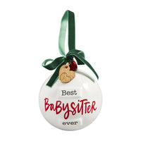 Best Baby-sitter Glass Ornament