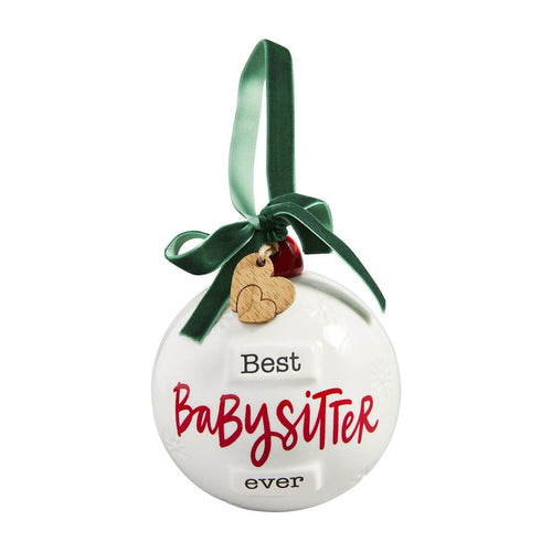 Best Baby-sitter Glass Ornament