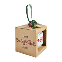 Best Baby-sitter Glass Ornament