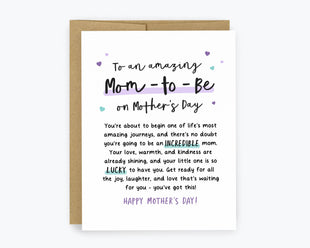 Mom-to-Be Mother's Day Card