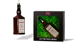 Party Rock | Whiskey Bottle Glass Ornament