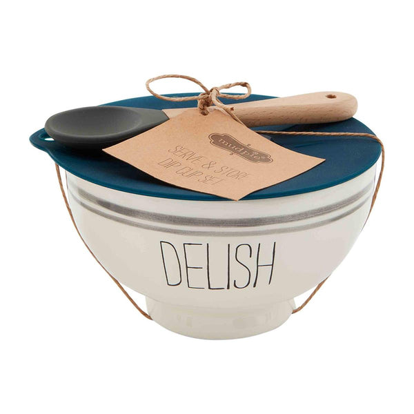 Delish Dip Bowl w/ Cover and Silicone Spoon