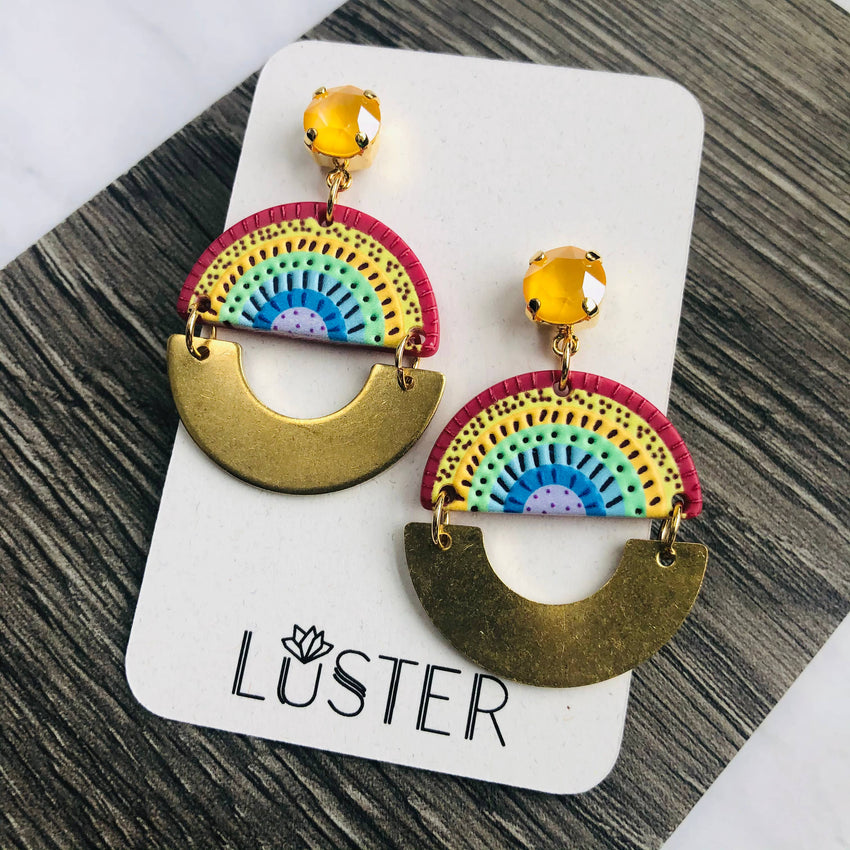 Over the Rainbow Unique Statement Pride Love Earrings