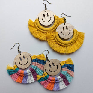 Happy Macrame Earrings