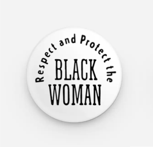 Button - Black Woman