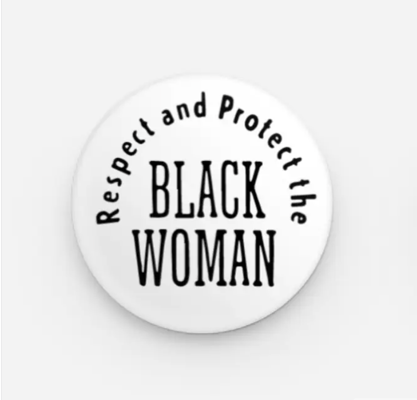 Button - Black Woman