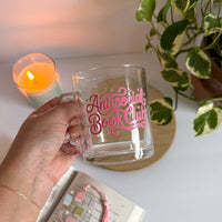 Antisocial Book Club Bookish Glass Mug, Mug for Book Lover