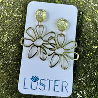 Happy Flower Earrings | Dangle Unique Statement Earrings
