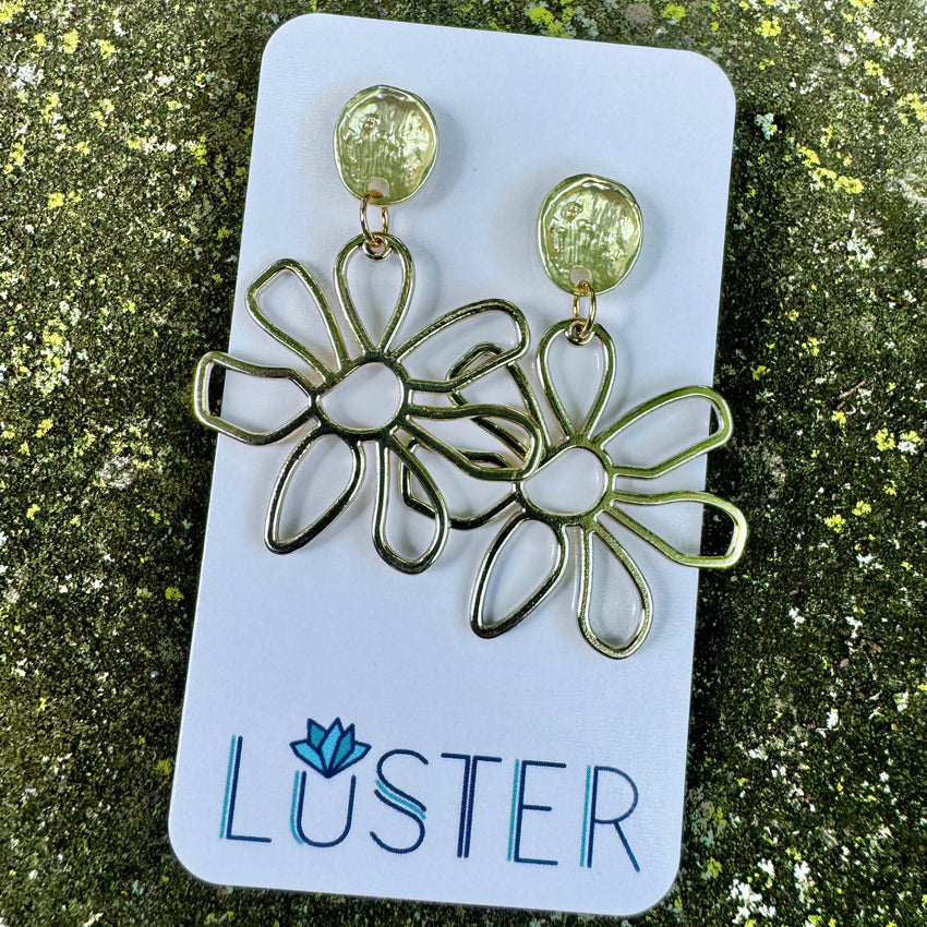 Happy Flower Earrings | Dangle Unique Statement Earrings