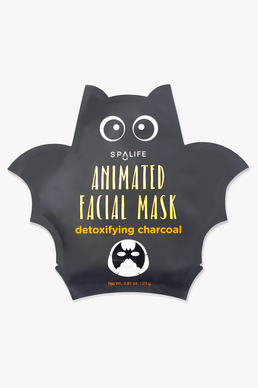 Boo Basket Gift | Detoxifying Charcoal Facial Mask Halloween Animated Bat Mask