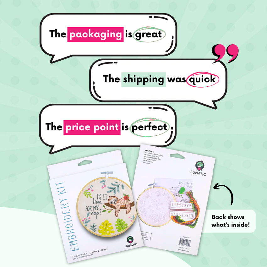 Live Laugh Fuck Off | 6" Embroidery Kit | Funny Craft Kit