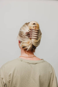 KAXI Wide Lay Down Claw Clip — Flat Low-Profile Hair Clip
