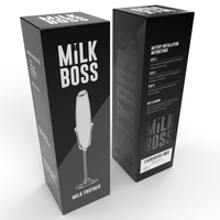 Handheld Milk Frother With Holster Stand-Milk Boss