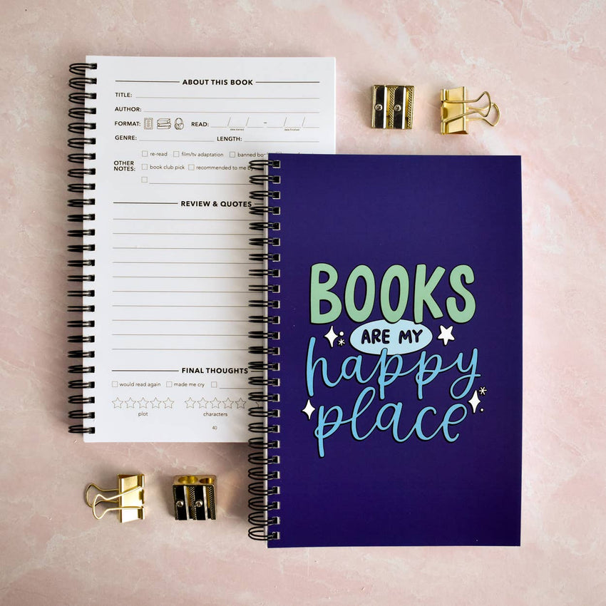 Books / Happy Place Reading Journal | Book Review Tracker