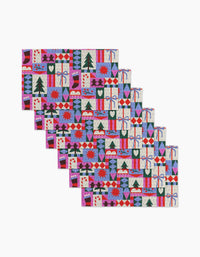 Festive Christmas Quilt Not Paper Towel - Set of 6