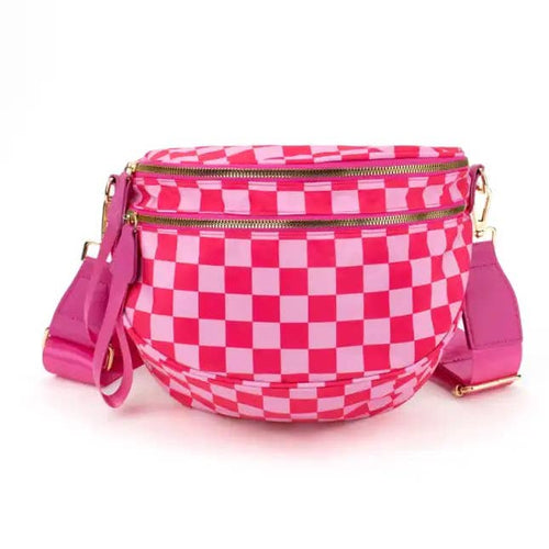The Avril | Checkered Sling Crossbody Bag - Plus Sized Friendly Belt Bag