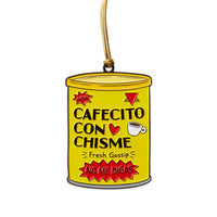 Cafecito con Chisme Enamel Ornament