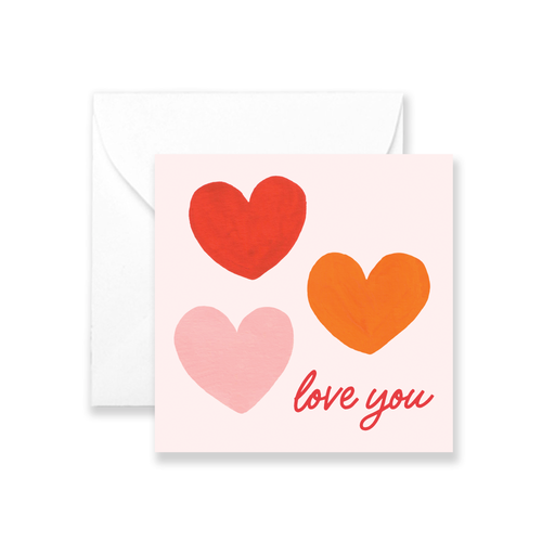 Love you hearts - Izzy Mini Greeting Card