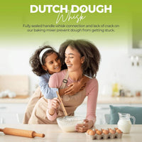 Premium Original Danish Dutch Whisk - Sourdough Making Supplies