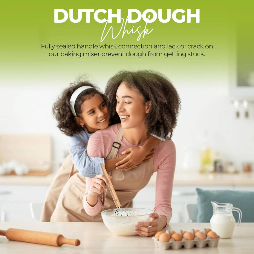 Premium Original Danish Dutch Whisk - Sourdough Making Supplies