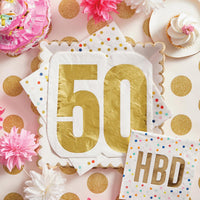 Large 50 Milestone Napkin - Fun Party Napkin